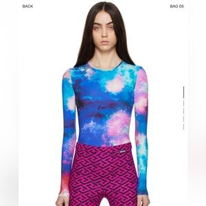 NWT Versace Multicolor Space Bodysuit - Size 48